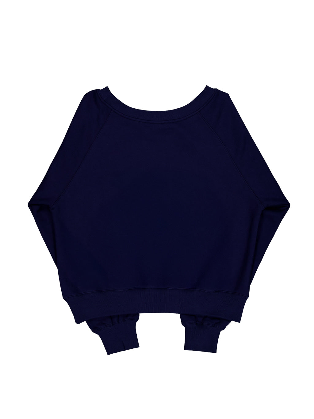 U-Neck Crochet Sweatshirt (Navy)