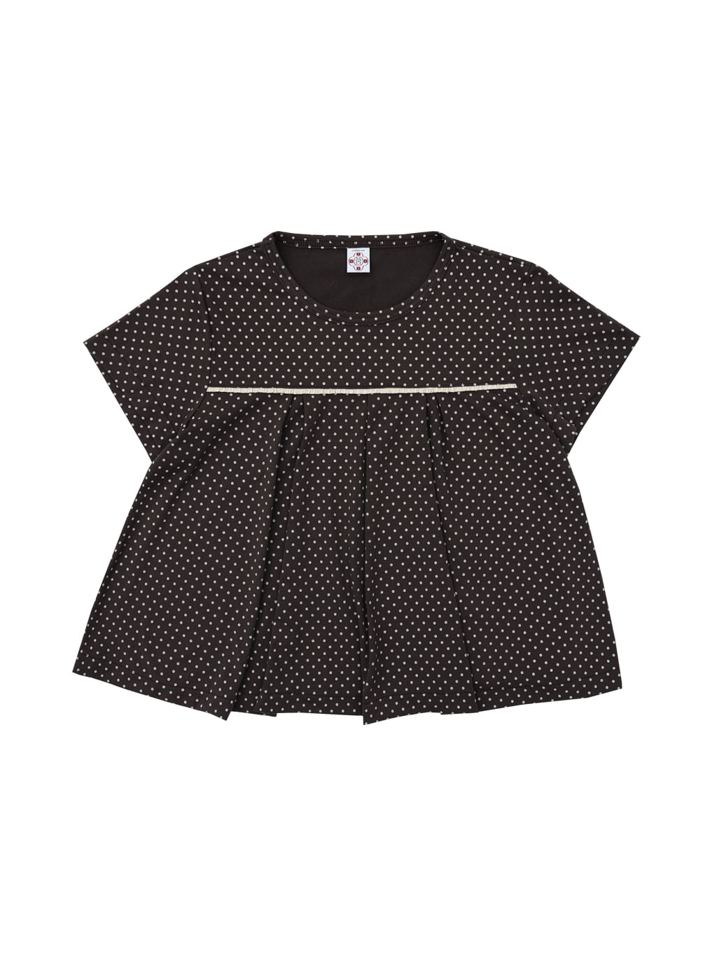 Dot Flared Tee (Brown)