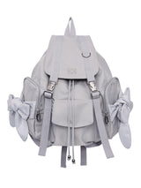 [Nylon] Bow Backpack (Light Grey)