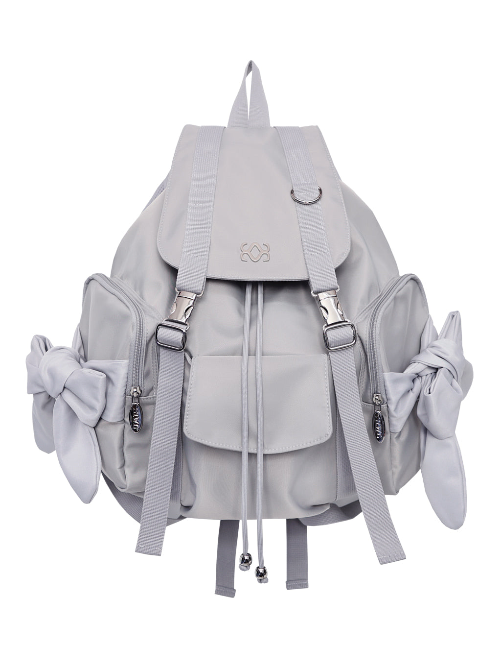 [Nylon] Bow Backpack (Light Grey)