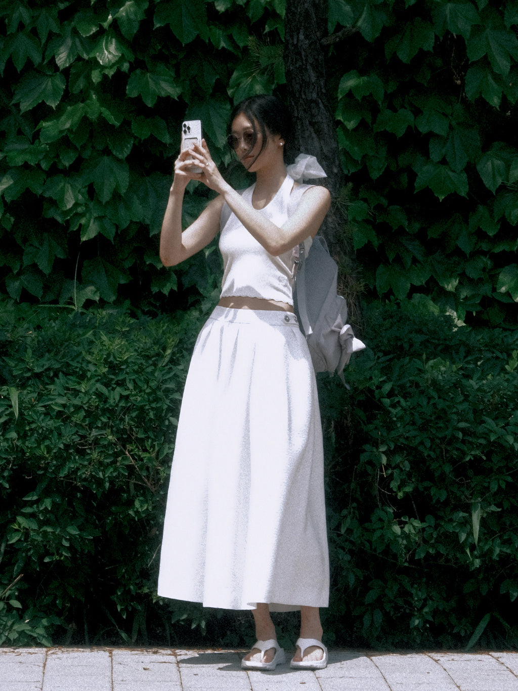 Rose Flared Skirt (Ivory)