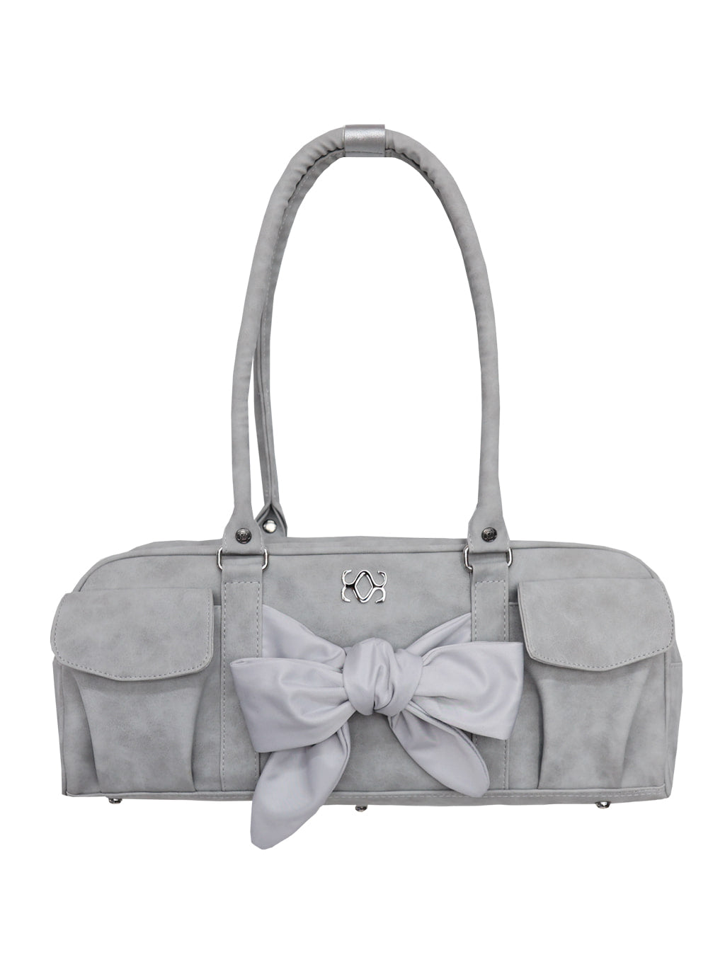 [Nubuck] Bow Pottie Bag (Light Grey)