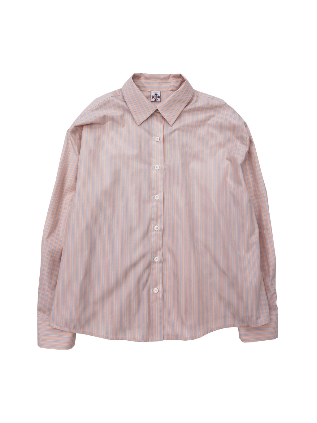 Stripe Pleats Shirt (Pastel Pink)