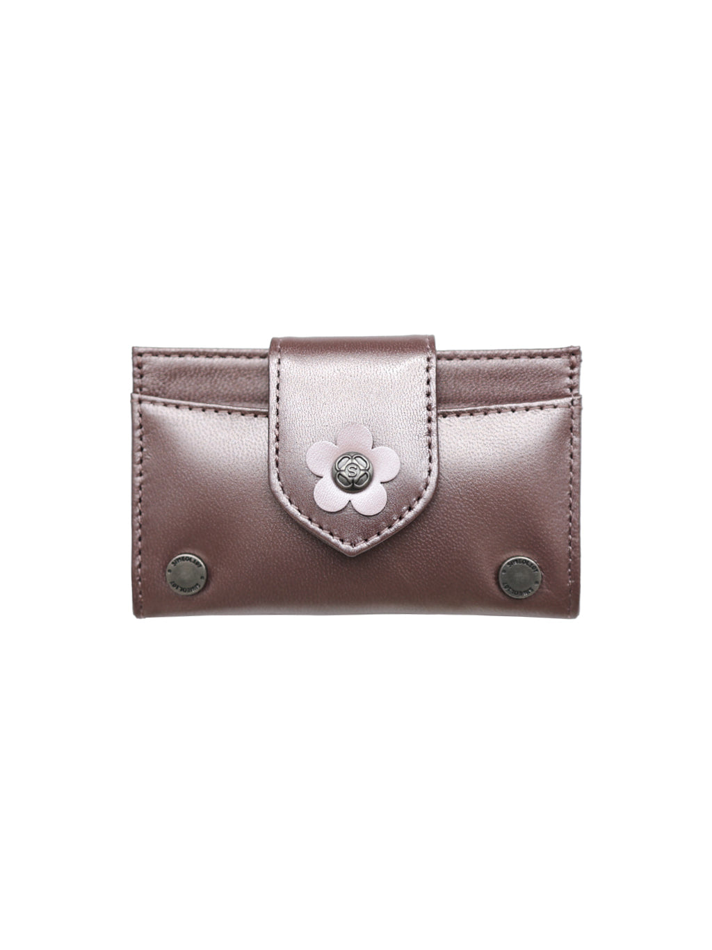 Fleur Card Wallet (Chrome Pink)