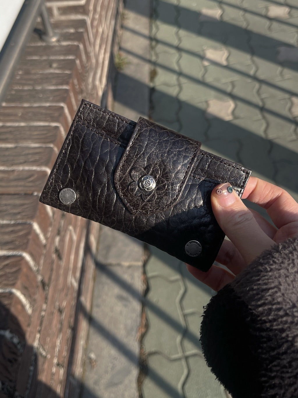 Fleur Card Wallet (All Chocolate)