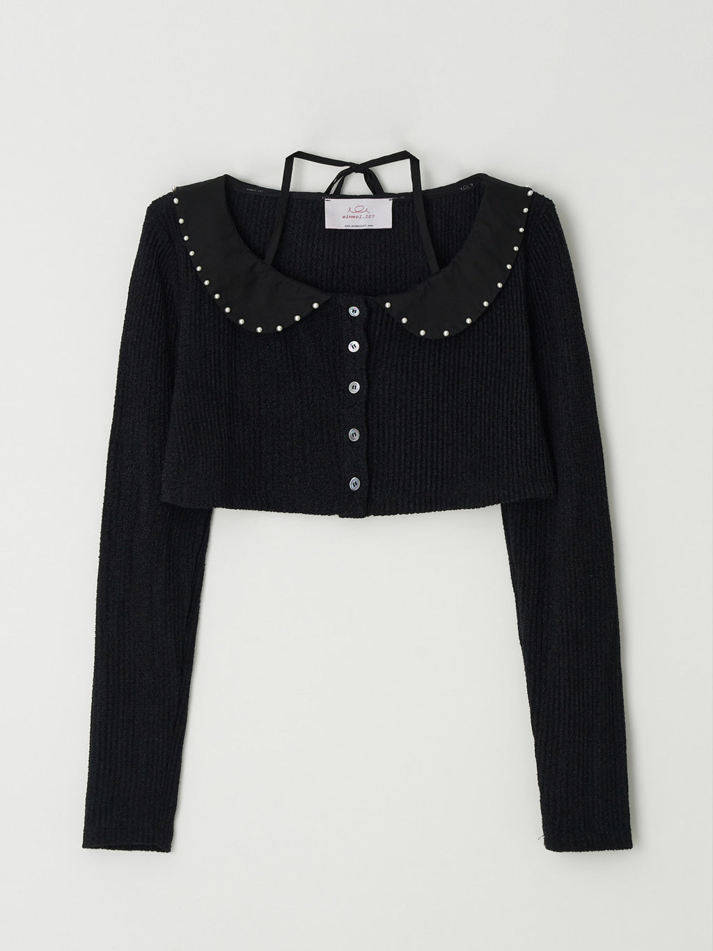 Jane Crop Cardigan (Black)