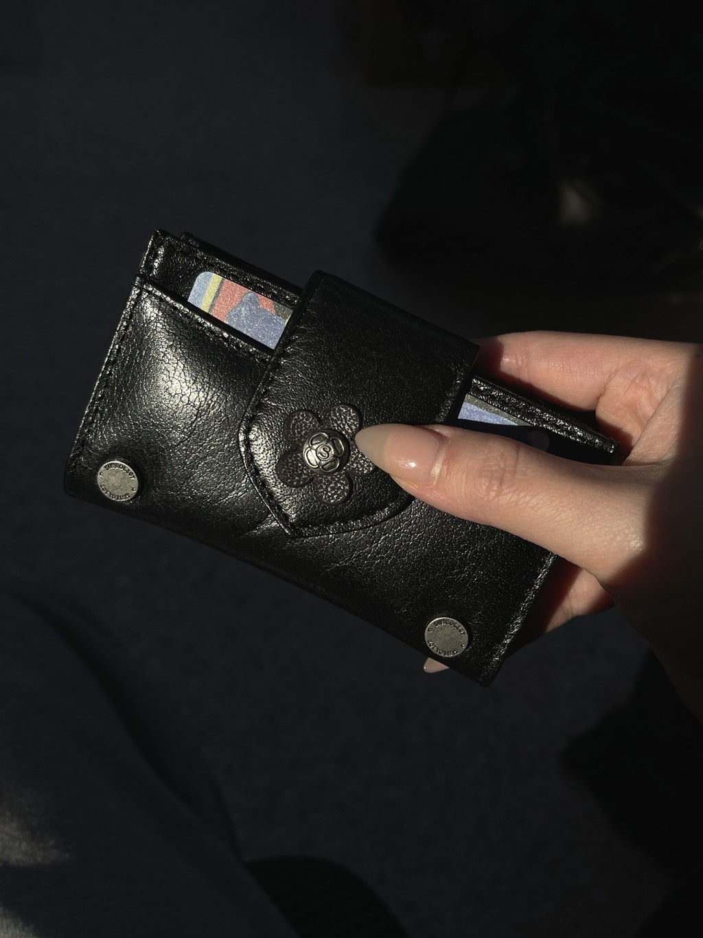 Fleur Card Wallet (Black)