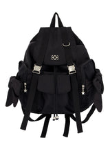 [Nylon] Bow Backpack (Black)