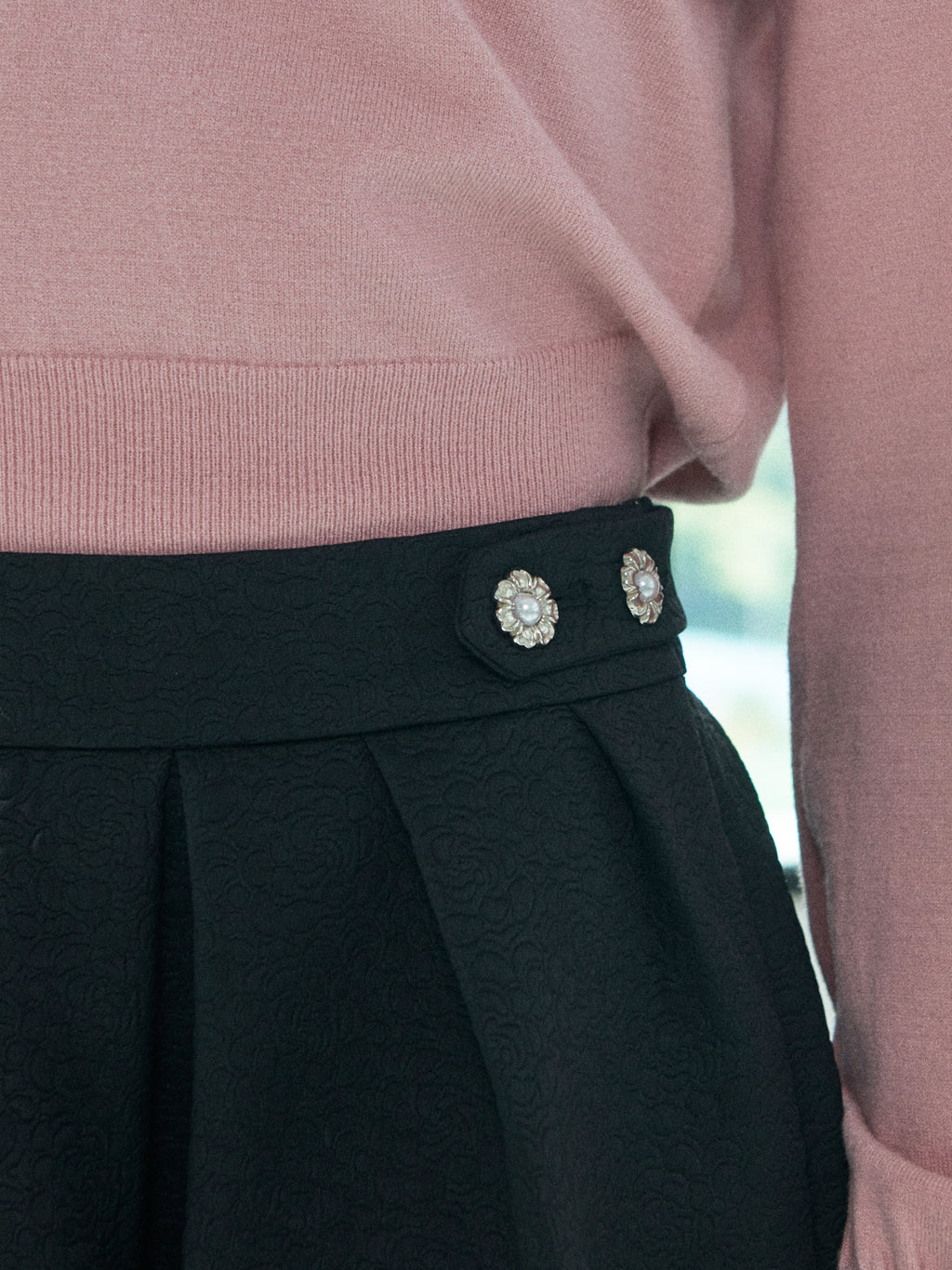 Rose Flared Skirt (Black)