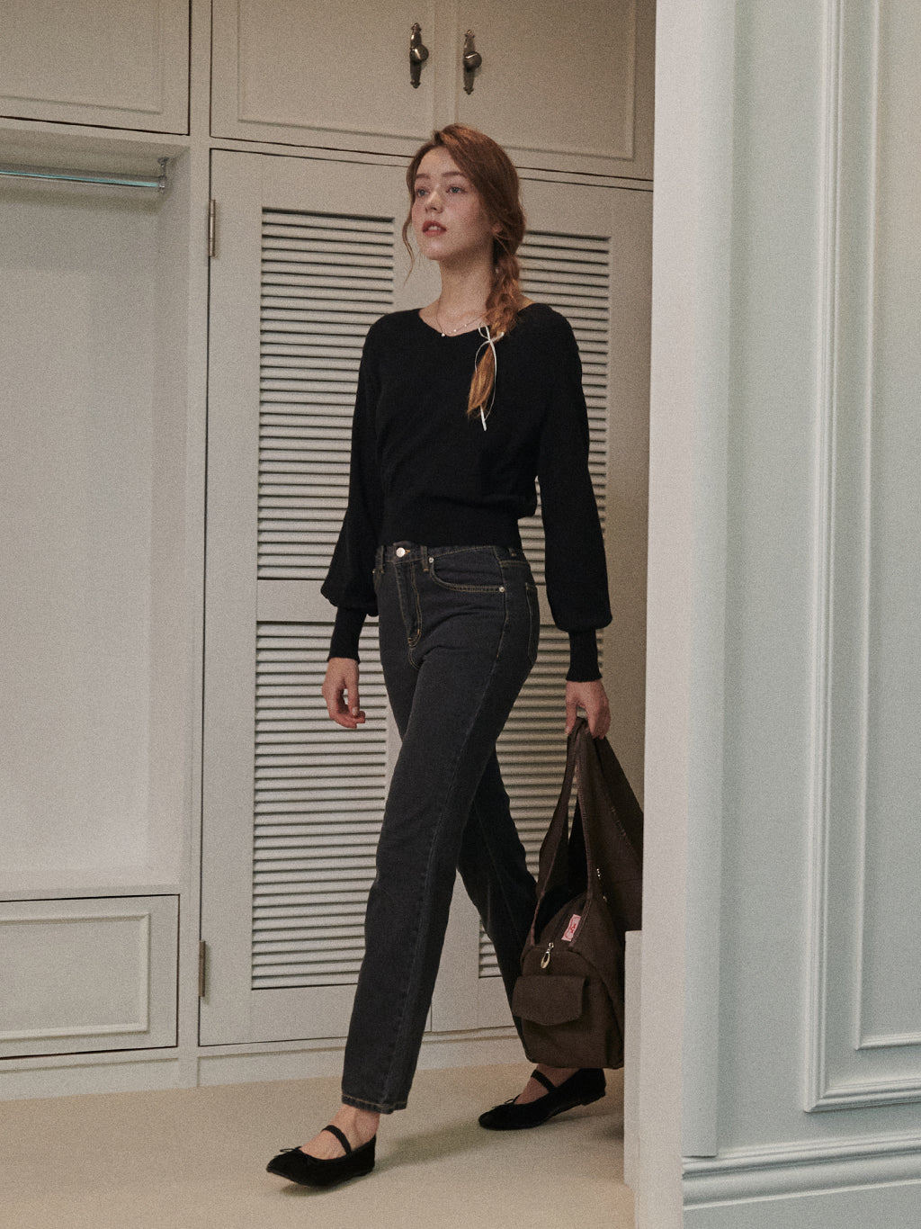 Emma Puff Knit (Black)