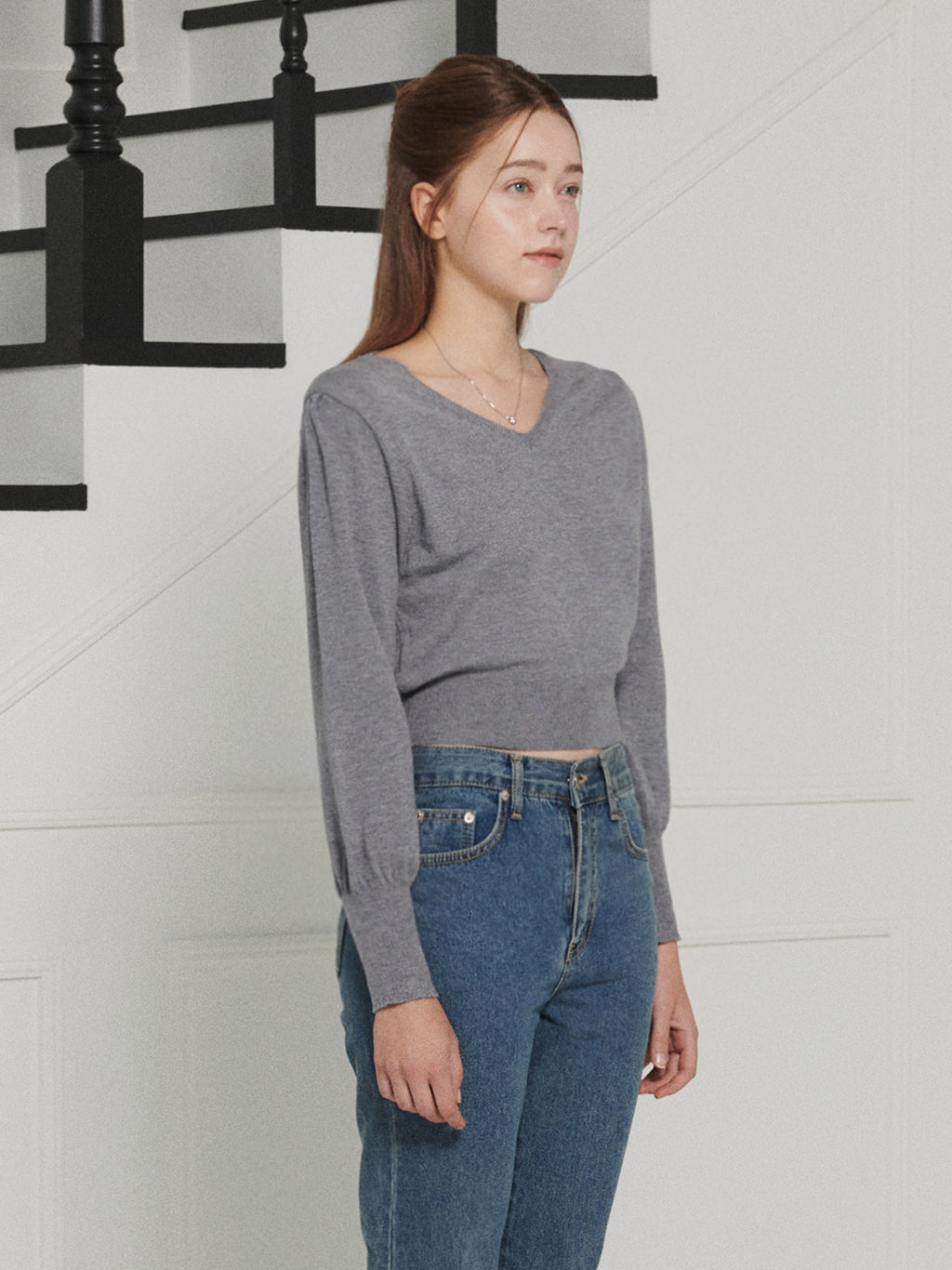 Emma Puff Knit (Grey)