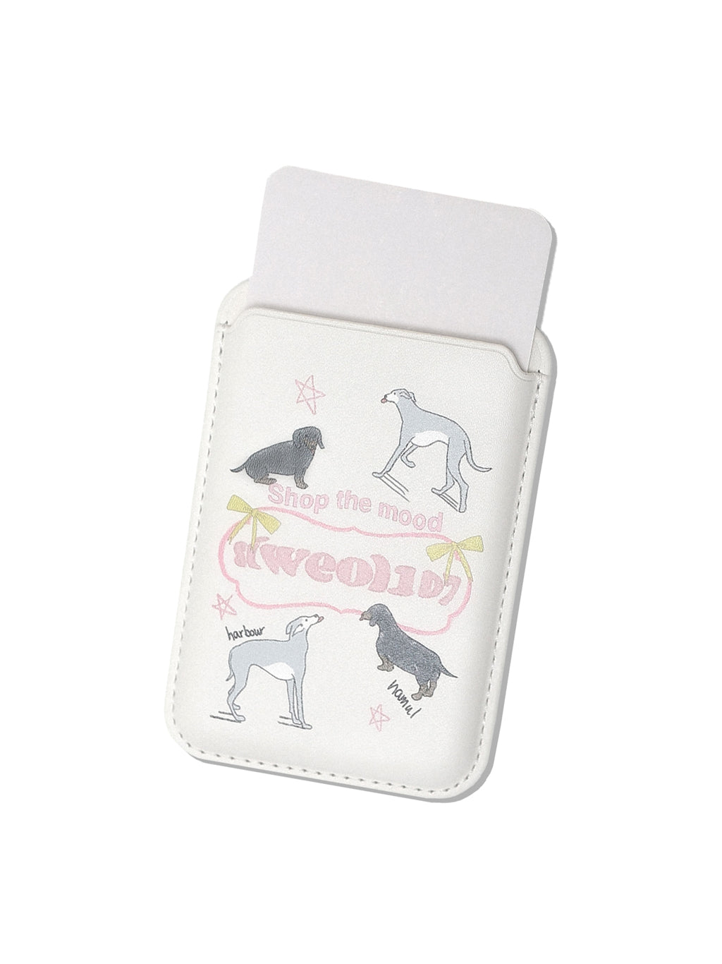 Puppy Iphone Card Wallet (Ivory)