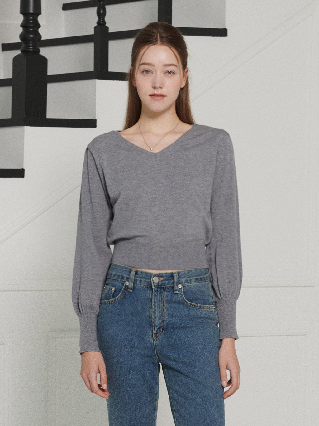 Emma Puff Knit (Grey)