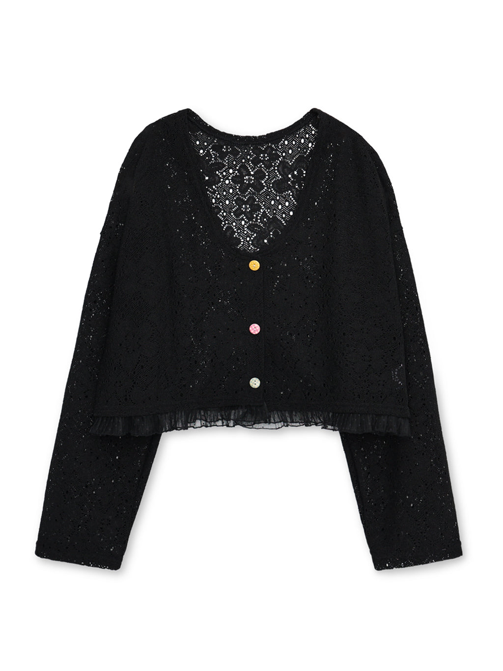 Moa Crop Cardigan (Black)