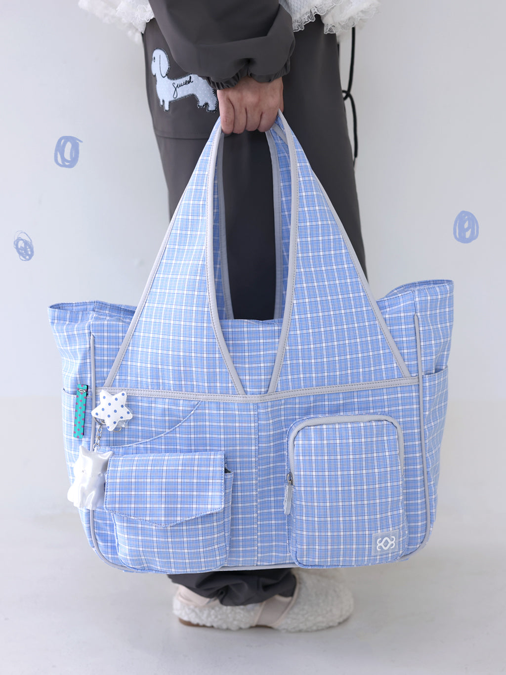 TIDI Work Bag (Check Blue)