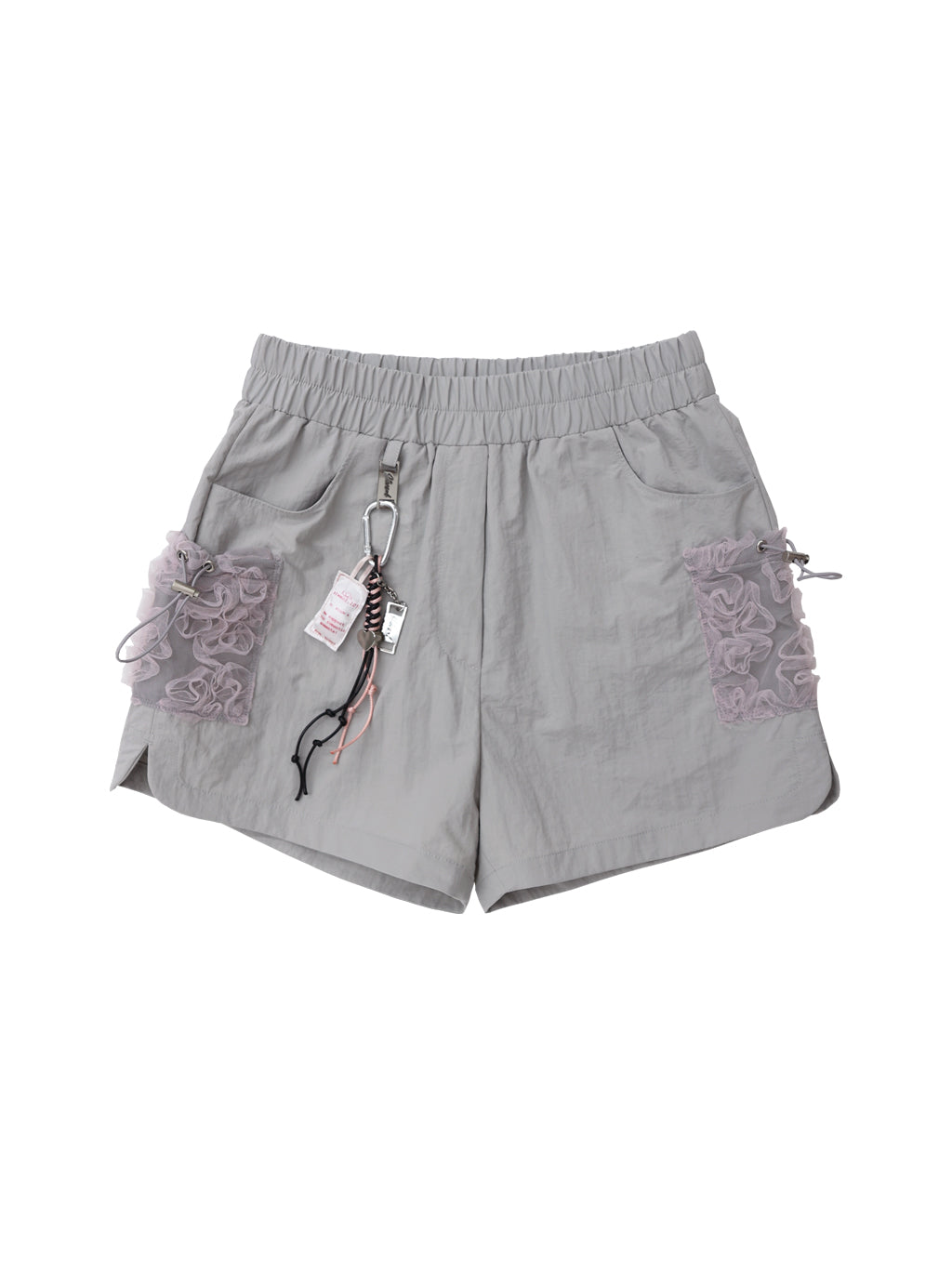 Lace Cargo Pants (Grey)