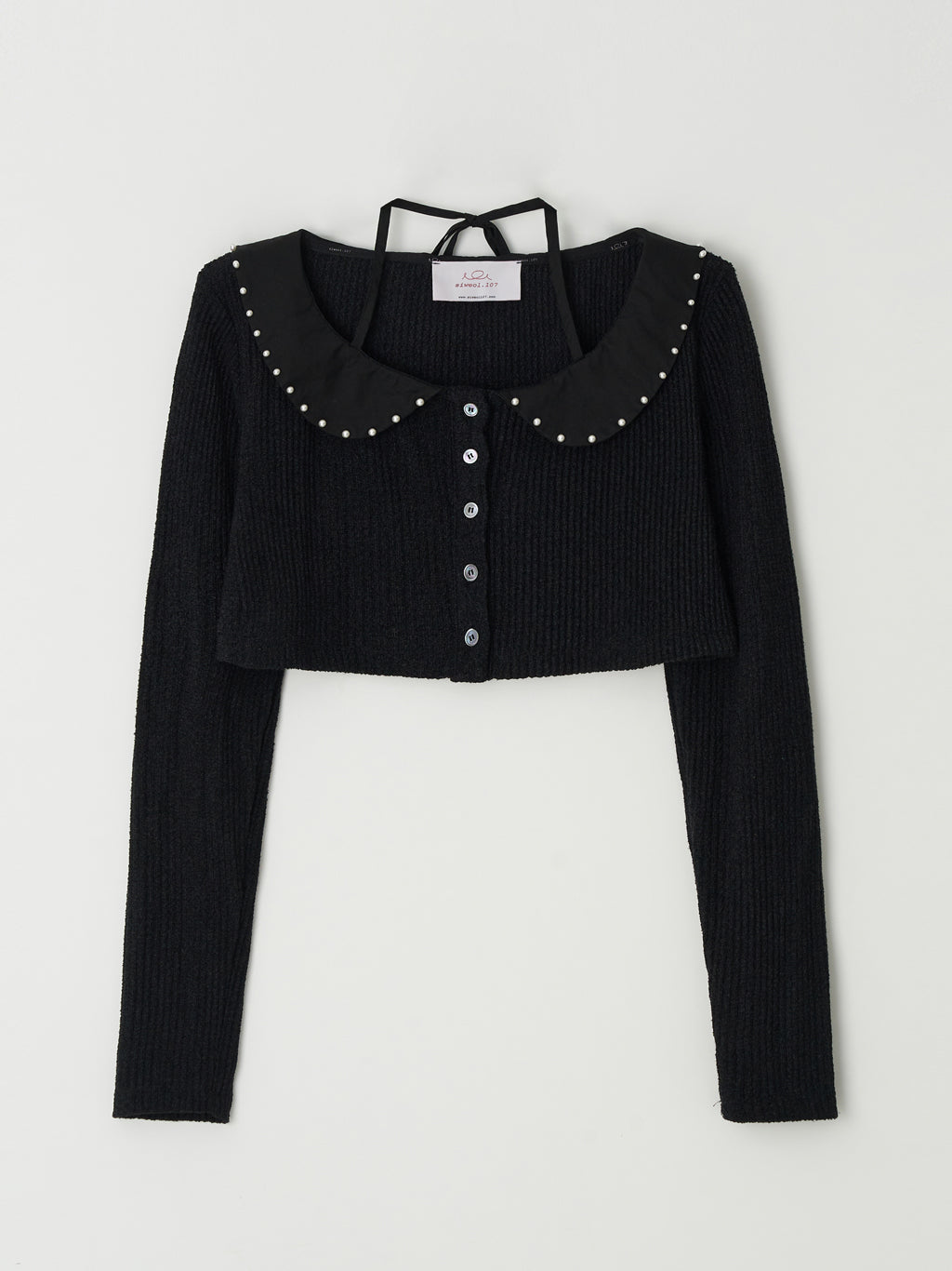 Jane Crop Cardigan (Black)