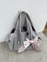 Bow Shoulder Bag (Pink Star)